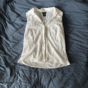 Rafaella White Sleeveless Blouse
